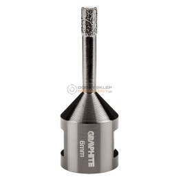 WIERTŁO KORONOWE Z POSYPEM DIAMENTOWYM   6 MM M14 GRAPHITE