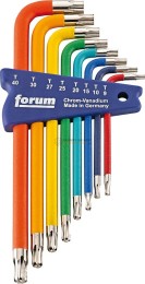 KLUCZE TORX FAJKOWE T9-T40 MM 8 SZT KOLOROWE FORUM