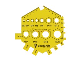 SPRAWDZIAN ŚRUB I NAKRĘTEK M3-M20 Z MIARĄ LEANCRAFT